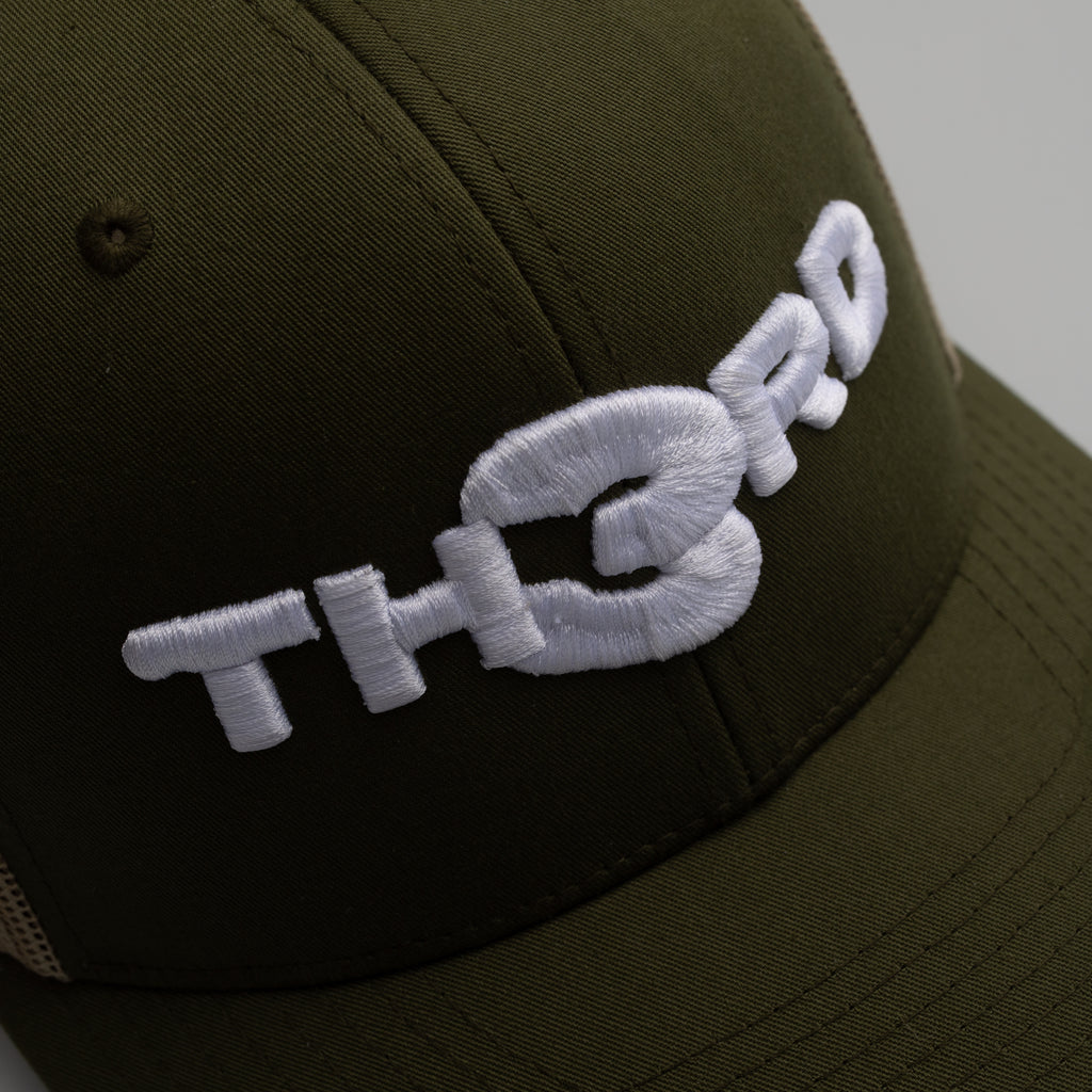 Khaki/ White Trucker Cap