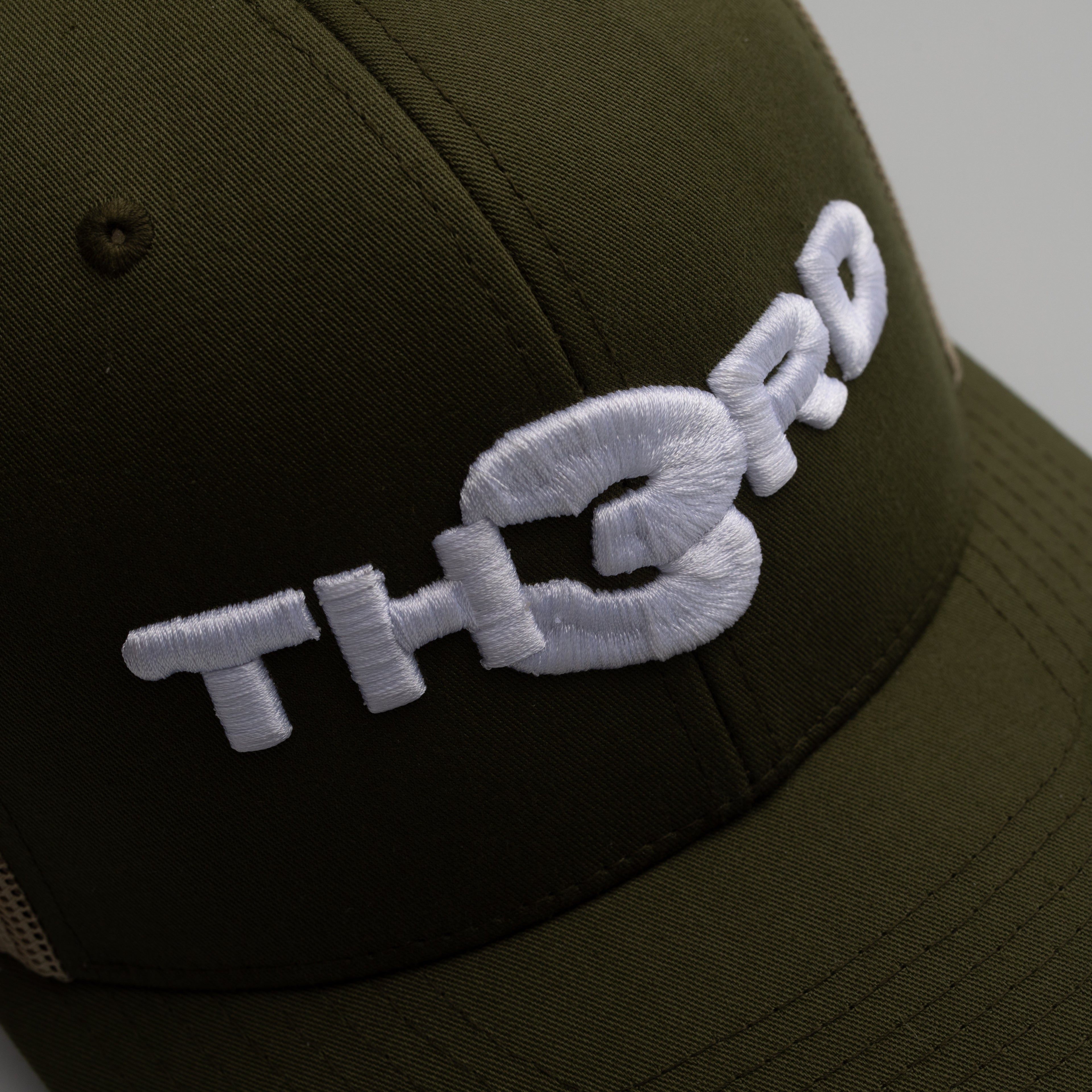 Khaki/ White Trucker Cap